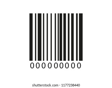 Realistic bar code icon. A modern simple flat barcode. Marketing, the concept of the Internet. Fashionable vector sign of a market trademark for website design, mobile application. Bar code logo.