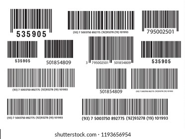 Realistic bar code icon. A modern simple flat barcode. Marketing, the concept of the Internet.