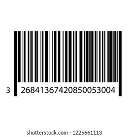 Realistic bar code icon. A modern simple flat barcode. Marketing, the concept of the Internet. Vector illustration