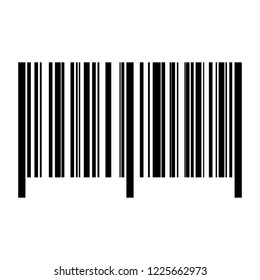 Realistic bar code icon. A modern simple flat barcode. Vector illustration