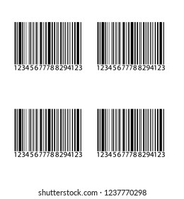 Realistic bar code icon. A modern simple flat barcode. Marketing, the concept of the Internet.