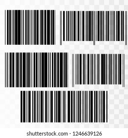 Realistic bar code icon. A modern simple flat barcode. Marketing, the concept of the Internet. 