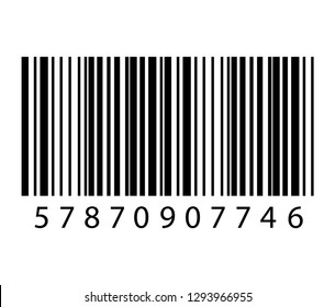 Realistic bar code icon. A modern simple flat barcode. Marketing, the concept of the Internet. Fashionable vector sign of a market trademark for website design, mobile application. Bar code logo.