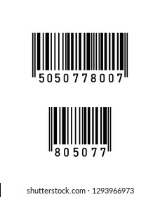 Realistic bar code icon. A modern simple flat barcode. Marketing, the concept of the Internet. Fashionable vector sign of a market trademark for website design, mobile application. Bar code logo.