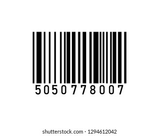 Realistic bar code icon. A modern simple flat barcode. Marketing, the concept of the Internet. Fashionable vector sign of a market trademark for website design, mobile application. Bar code logo.