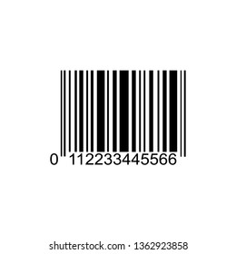 Realistic bar code icon. A modern simple flat barcode. Marketing, the concept of the Internet. Fashionable vector sign of a market trademark for website design, mobile application. Bar code logo