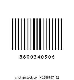 Realistic bar code icon. A modern simple flat barcode. Marketing, the concept of the Internet. Vector illustration eps10.