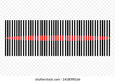 Realistic bar code icon. A modern simple flat barcode. Marketing, the concept of the Internet.