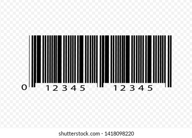 Realistic bar code icon. A modern simple flat barcode. Marketing, the concept of the Internet.