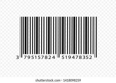 Realistic bar code icon. A modern simple flat barcode. Marketing, the concept of the Internet.
