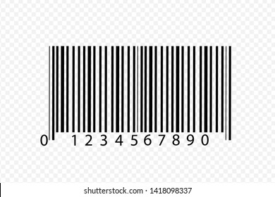 Realistic bar code icon. A modern simple flat barcode. Marketing, the concept of the Internet.