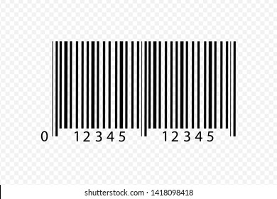 Realistic bar code icon. A modern simple flat barcode. Marketing, the concept of the Internet.