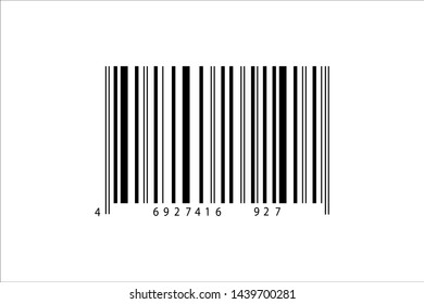 Realistic bar code icon. A modern simple flat barcode. Marketing, the concept of the Internet.