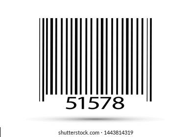 Realistic bar code icon. A modern simple flat barcode. Marketing, the concept of the Internet.