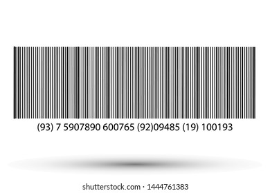 Realistic bar code icon. A modern simple flat barcode. Marketing, the concept of the Internet.