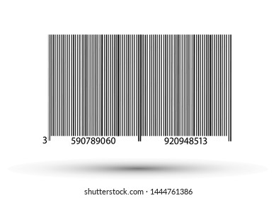 Realistic bar code icon. A modern simple flat barcode. Marketing, the concept of the Internet.