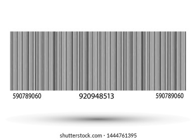 Realistic bar code icon. A modern simple flat barcode. Marketing, the concept of the Internet.