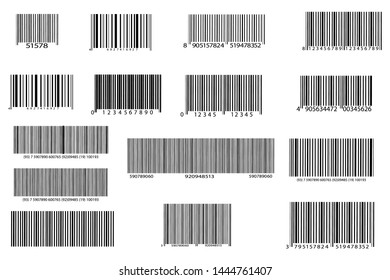 Realistic bar code icon. A modern simple flat barcode. Marketing, the concept of the Internet.