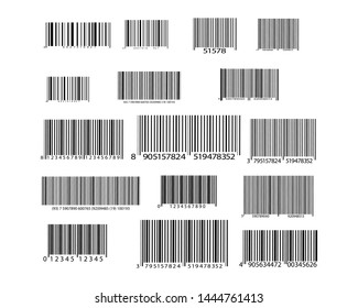 Realistic bar code icon. A modern simple flat barcode. Marketing, the concept of the Internet.