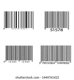 Realistic bar code icon. A modern simple flat barcode. Marketing, the concept of the Internet.