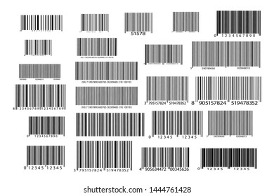 Realistic bar code icon. A modern simple flat barcode. Marketing, the concept of the Internet.