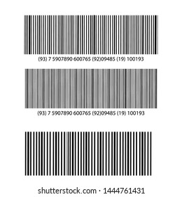 Realistic bar code icon. A modern simple flat barcode. Marketing, the concept of the Internet.