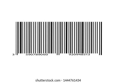 Realistic bar code icon. A modern simple flat barcode. Marketing, the concept of the Internet.