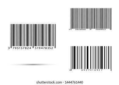 Realistic bar code icon. A modern simple flat barcode. Marketing, the concept of the Internet.