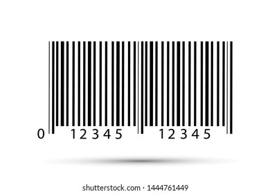 Realistic bar code icon. A modern simple flat barcode. Marketing, the concept of the Internet.