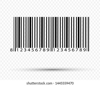 Realistic bar code icon. A modern simple flat barcode. Marketing, the concept of the Internet.