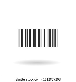 Realistic bar code icon. A modern simple flat barcode. Marketing, the concept of the Internet. Fashionable vector sign of a market trademark for website design, mobile application. Bar code logo