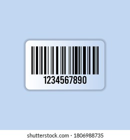 Realistic bar code icon. A modern simple flat barcode. Marketing, the concept of the Internet