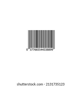 Realistic bar code icon. A modern simple flat barcode. Marketing, the concept of the Internet. Fashionable vector sign of a market trademark for website design, mobile application. Bar code logo