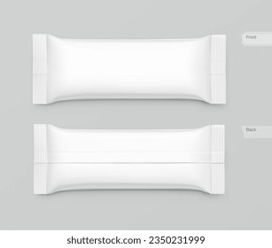 Realistic bar packaging mockup. Vector illustration can look great on any background. Perfect for your product. Front and rear view. EPS10.