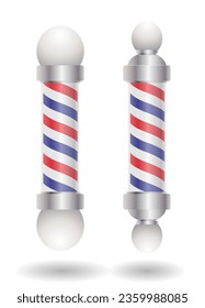 Realistic barber logo vector illustration. EPS10