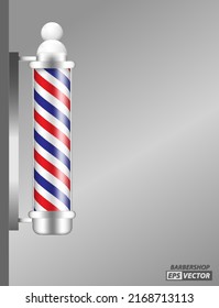 realistic barber shop signboard isolated