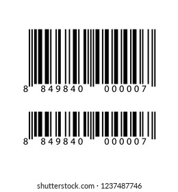 Realistic Barcode. Bar code sale data symbol. Shop sticker. Sell scaner emblem. Supermarket identification price illustration.