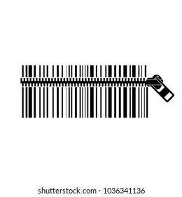 Realistic Barcode icon isolated