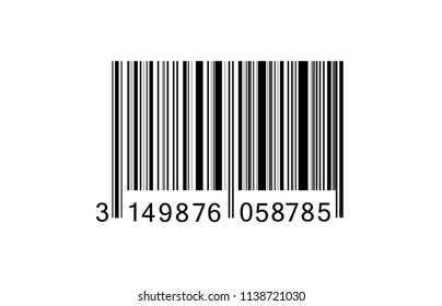 Realistic Barcode icon isolated