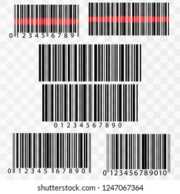 Realistic Barcode icon isolated