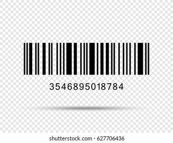 Realistic Barcode icon isolated