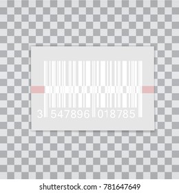 Realistic Barcode icon isolated