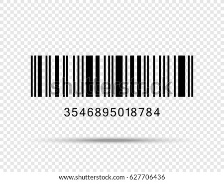 Realistic Barcode icon isolated Foto stock © 