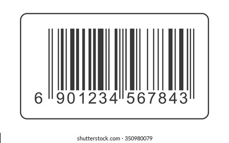 Realistic Barcode icon isolated. Modern simple flat bar code sign. Marketing, internet concept. Trendy vector buy market mark symbol for website design, mobile app. Logo barcod illustration.