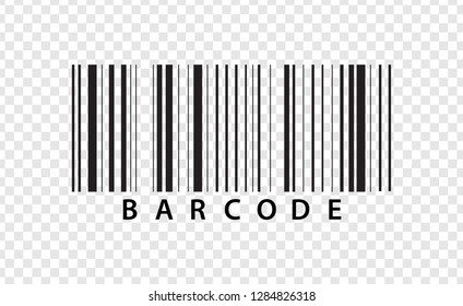 Realistic Barcode icon isolated on transparent background. Bar code vector