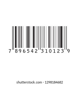 Realistic Barcode icon isolated on white background