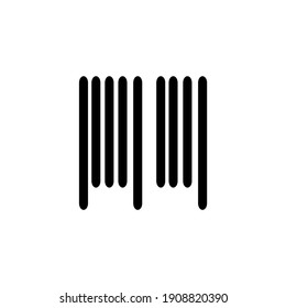 Realistic barcode icon isolated on white background. Modern simple flat sign. Coding concept. Trendy buy market mark symbol for sites, web design, mobile app. Logo barcod illustration. Vector EPS 10