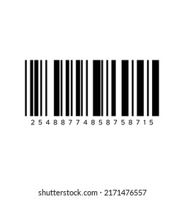 Realistic Barcode icon isolated on white
