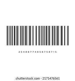 Realistic Barcode icon isolated on white
