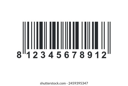 Realistic Barcode icon isolated on white background.Eps 10.